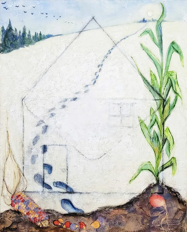 My artpiece, "The Seed Keeper", and a link to a blog entry about how the book by Diane Wilson inspired it. 