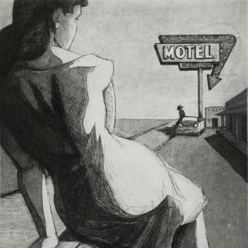 Vacancy Aquatint 10x8 $175
